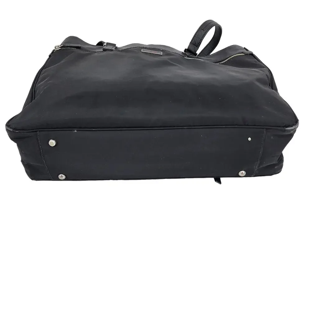 TUMI Black Nylon Leather Trimmed Travel Shoulder Professional Briefcase